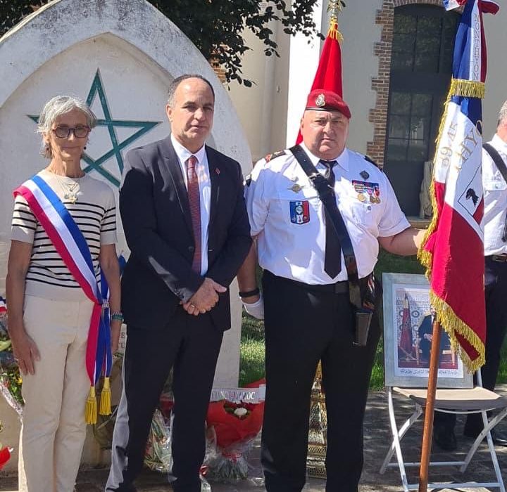 En présence d’Ibrahim Rizki, consul général du Maroc à Orly, hommage aux soldats marocains de la bataille de la Marne